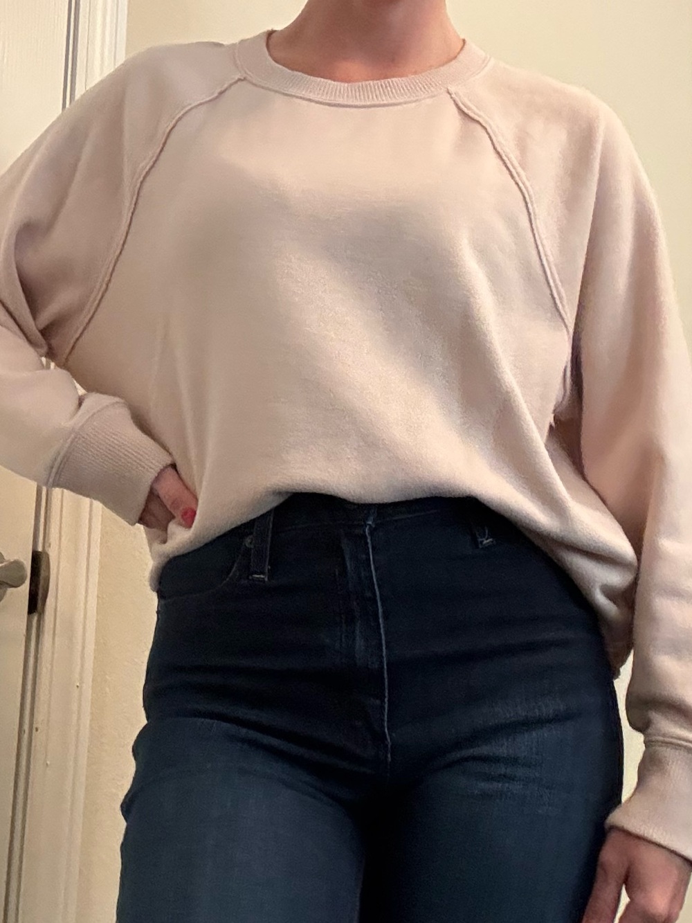 aerie light pink sweatshirt